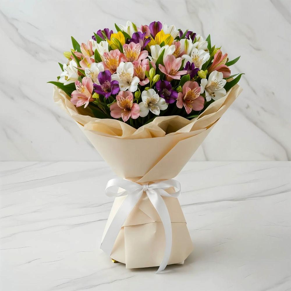 Букет цветов из: Альстромерии в Краснокаменске Забайкальского края