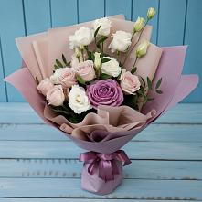 Букет цветов из:  Розы и Лизиантусы #REPLACE_PRED# Краснокаменске Забайкальского края