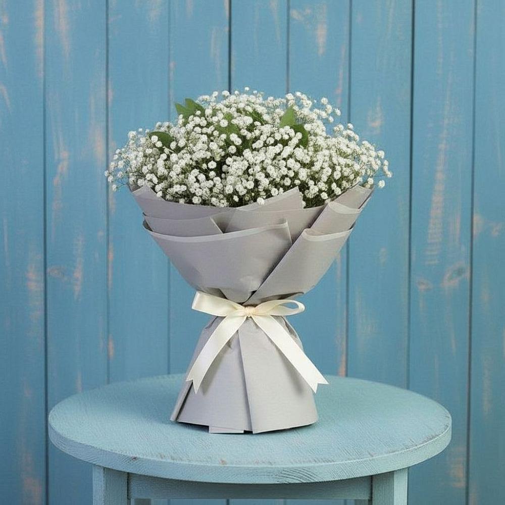 Букет цветов из: Гипсофила в Краснокаменске Забайкальского края