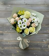 Букет цветов из:  Альстромерии, Розы и Хризантемы #REPLACE_PRED# Краснокаменске Забайкальского края