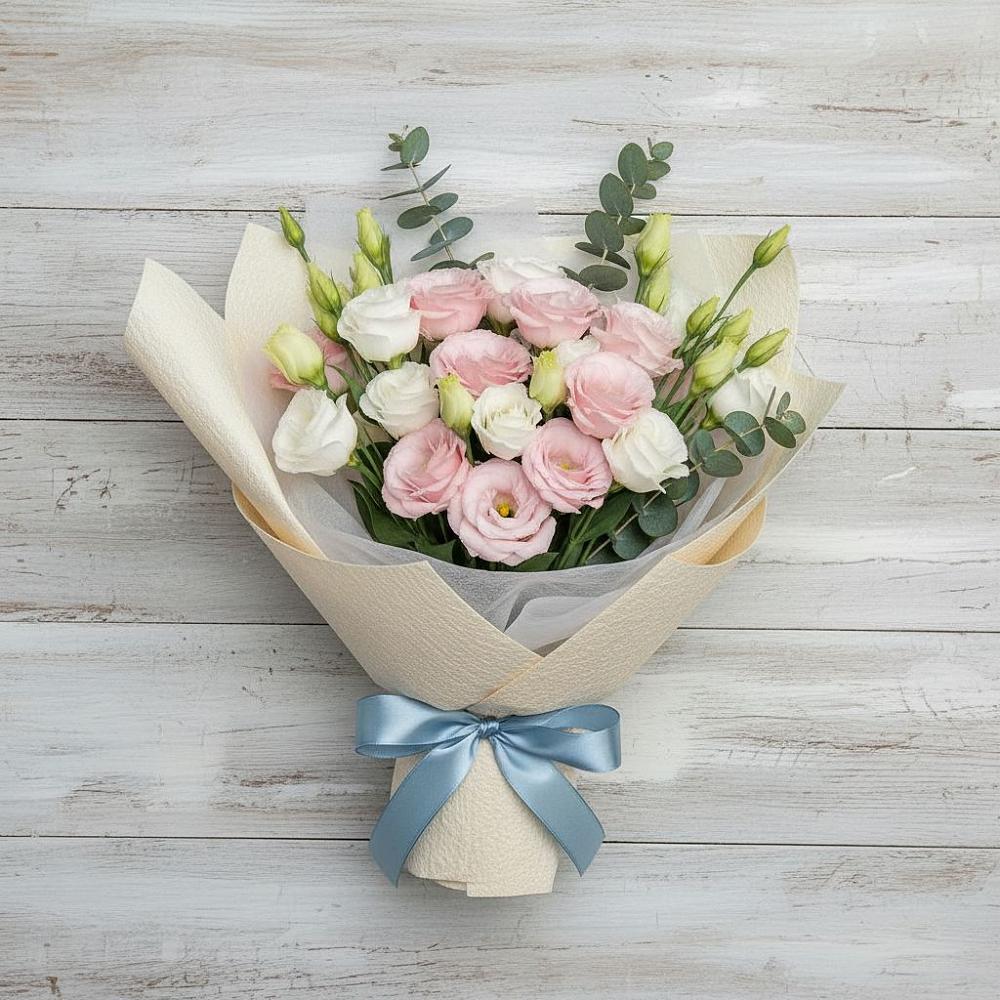 Букет цветов из: Лизиантусы в Краснокаменске Забайкальского края